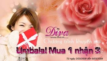 Diva.vn khuyến mại ngày 8/3